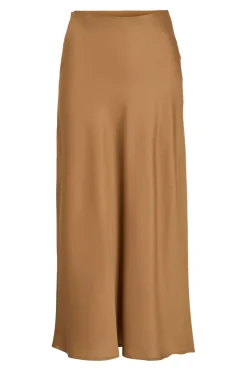 Vila Falda midi satén Camel Online