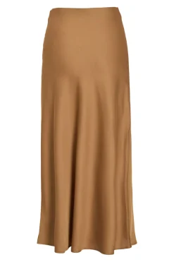 Vila Falda midi satén Camel Online
