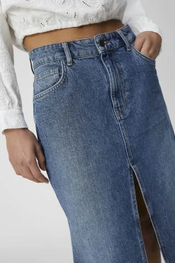 Object Falda midi vaquera Azul New