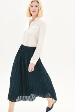 Caroll Falda plisada Azul marino Outlet