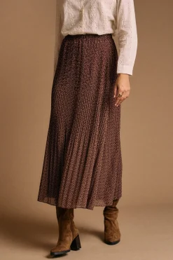 Polín Et Moi Falda plisada Berenice Marr&oacute;n oscuro Discount