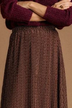 Polín Et Moi Falda plisada Berenice Marr&oacute;n oscuro Discount