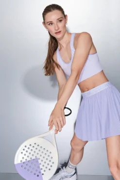 Dash and Stars Falda plisada lila malla interior morado/lila Hot