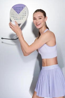 Dash and Stars Falda plisada lila malla interior morado/lila Hot