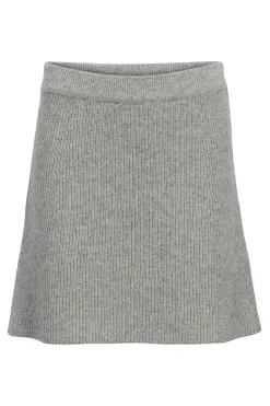 Object Falda punto canalé Gris New