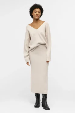 Object Falda punto midi Beige Hot