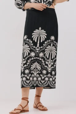 Cortefiel Falda recta estampada Estampado blanco Clearance