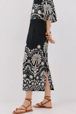 Cortefiel Falda recta estampada Estampado blanco Clearance