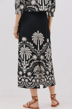 Cortefiel Falda recta estampada Estampado blanco Clearance