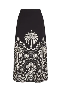 Cortefiel Falda recta estampada Estampado blanco Clearance