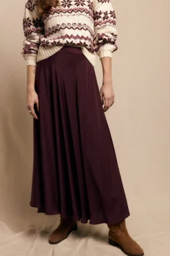 Slowlove Falda satinada Granate Sale