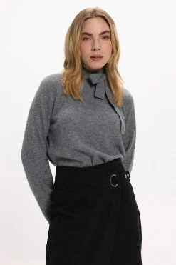 Vila Falda vaquera midi Negro Online