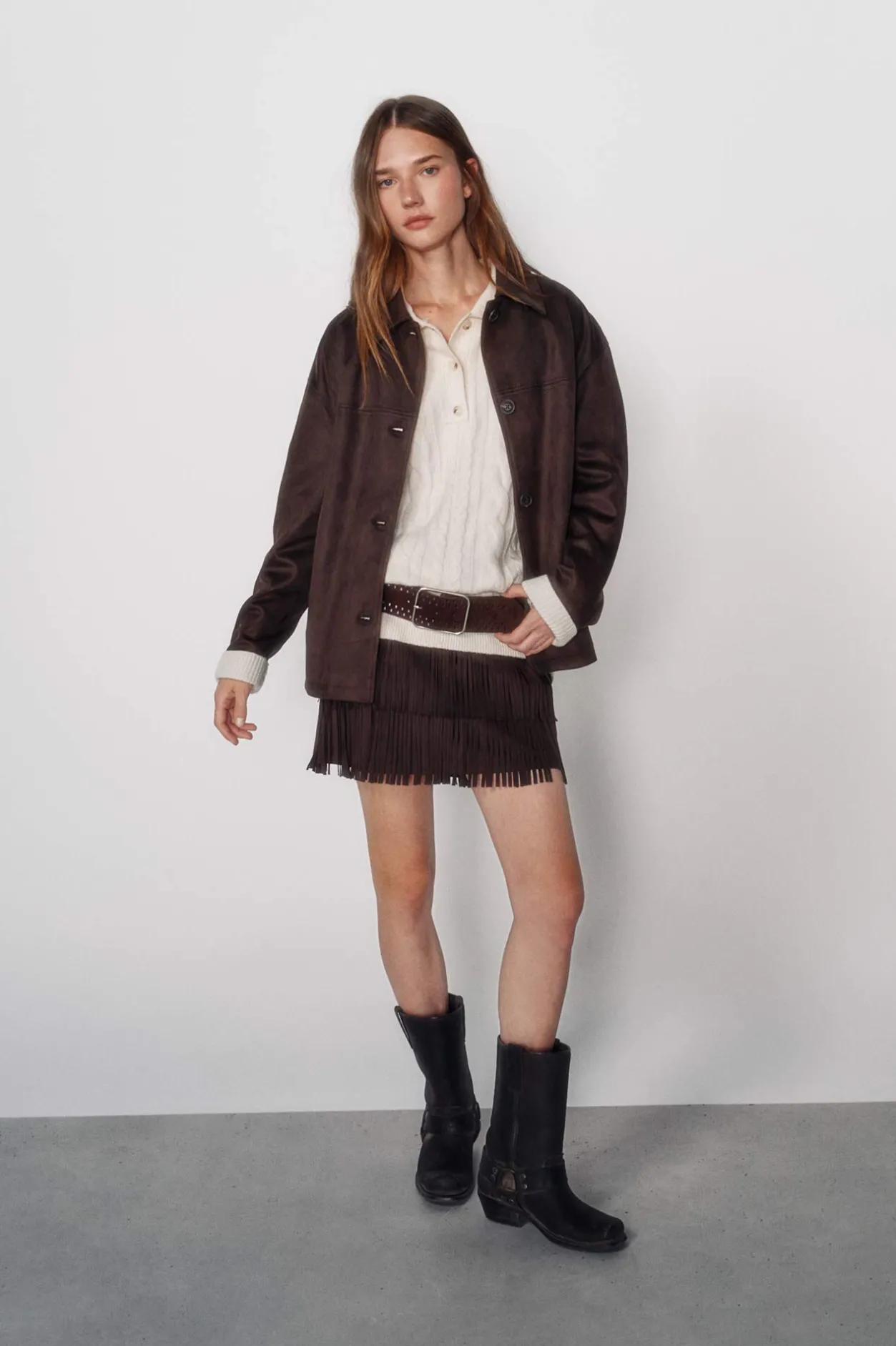 High Spirits Falda Velvet marrón Sale