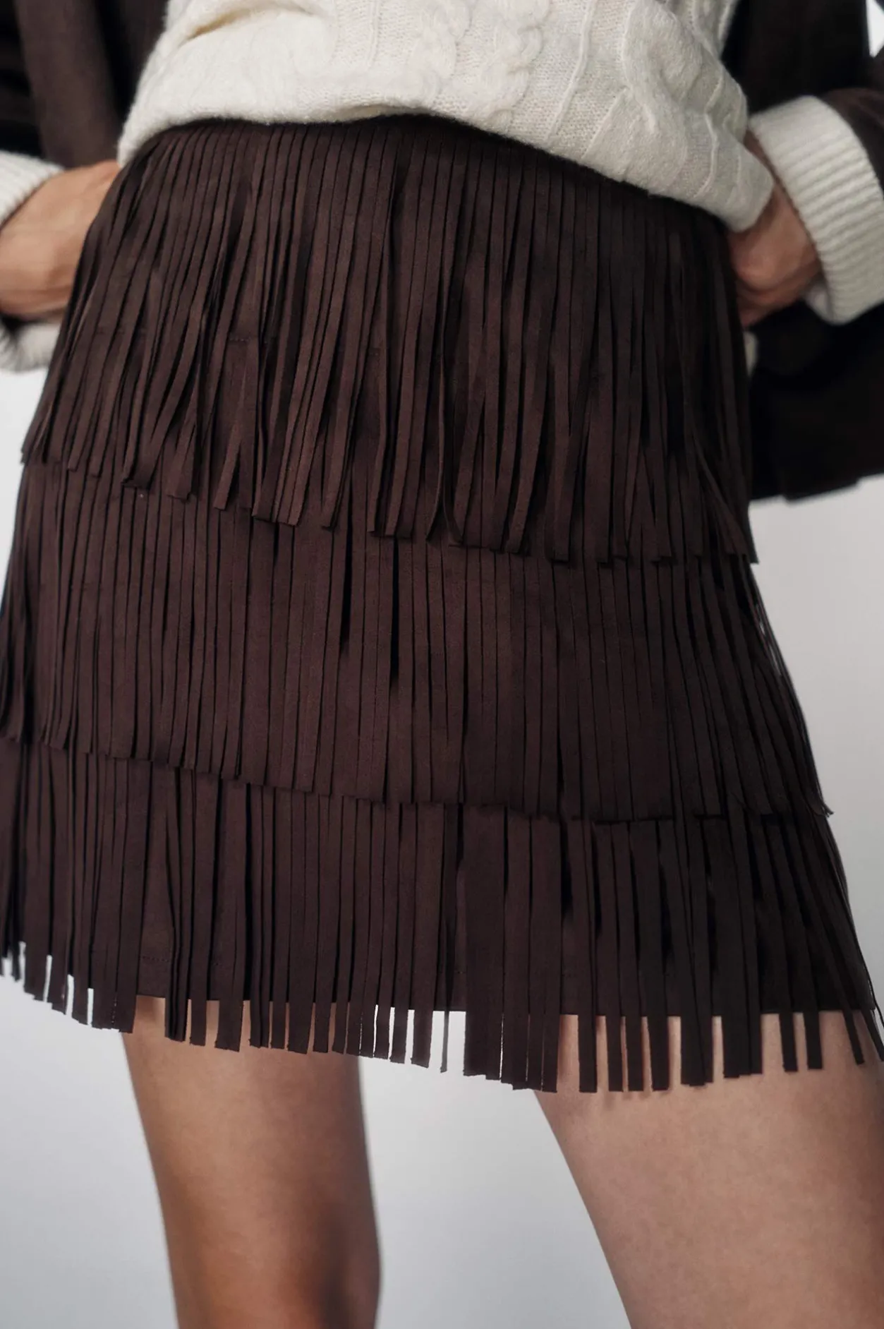 High Spirits Falda Velvet marrón Sale