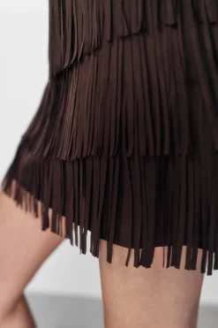 High Spirits Falda Velvet marrón Sale