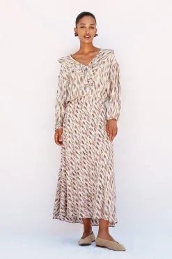 Cortefiel Falda vuelo estampada Multicolor