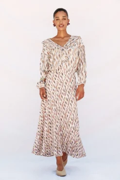 Cortefiel Falda vuelo estampada Multicolor