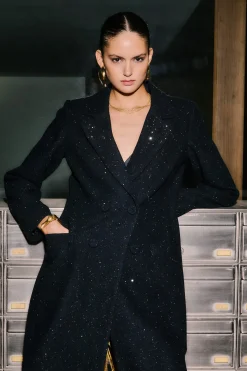 Hoss Intropia Farah. Abrigo cruzado Azul marino Best