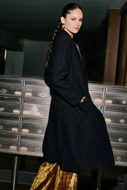 Hoss Intropia Farah. Abrigo cruzado Azul marino Best