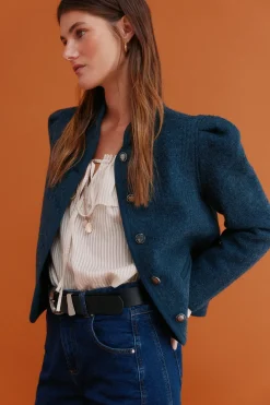 Hoss Intropia Fernanda. Abrigo estilo austriaca Azul Online