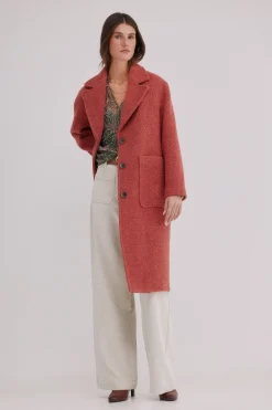 Hoss Intropia Flora. Abrigo con bolsillos Rosa Best