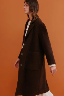 Hoss Intropia Flora. Abrigo con bolsillos Marron Best