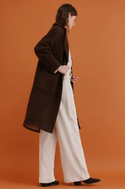 Hoss Intropia Flora. Abrigo con bolsillos Marron Best