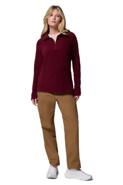 Columbia Forro polar con media cremallera burdeos Outlet