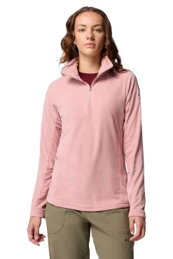 Columbia Forro polar con media cremallera rosa