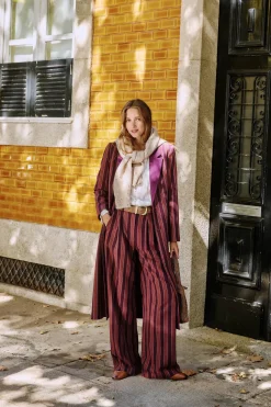 Hoss Intropia Francesca. Levita a rayas Granate Hot