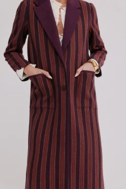 Hoss Intropia Francesca. Levita a rayas Granate Hot