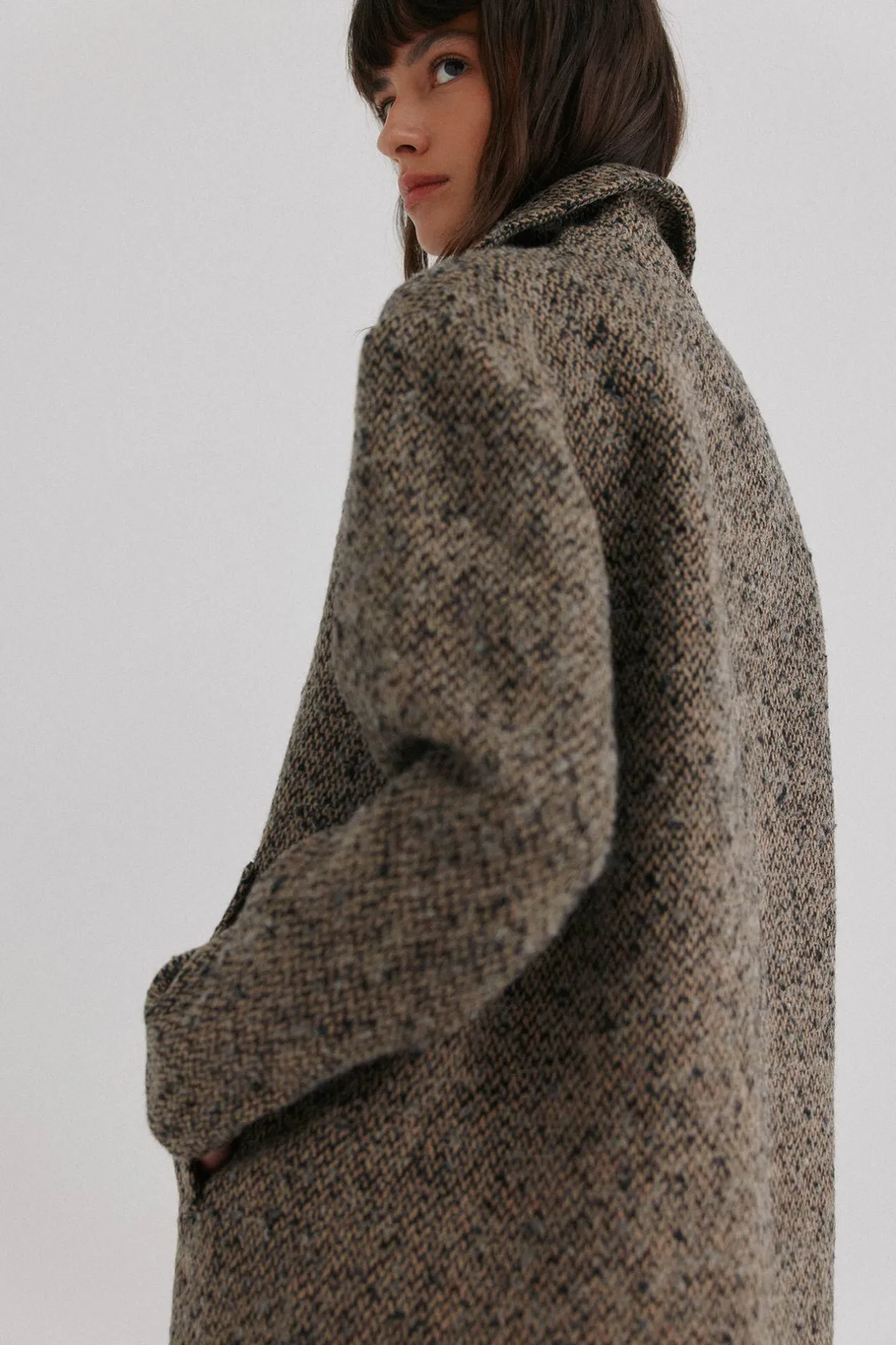 Hoss Intropia Fátima. Abrigo con solapa Marfil Best