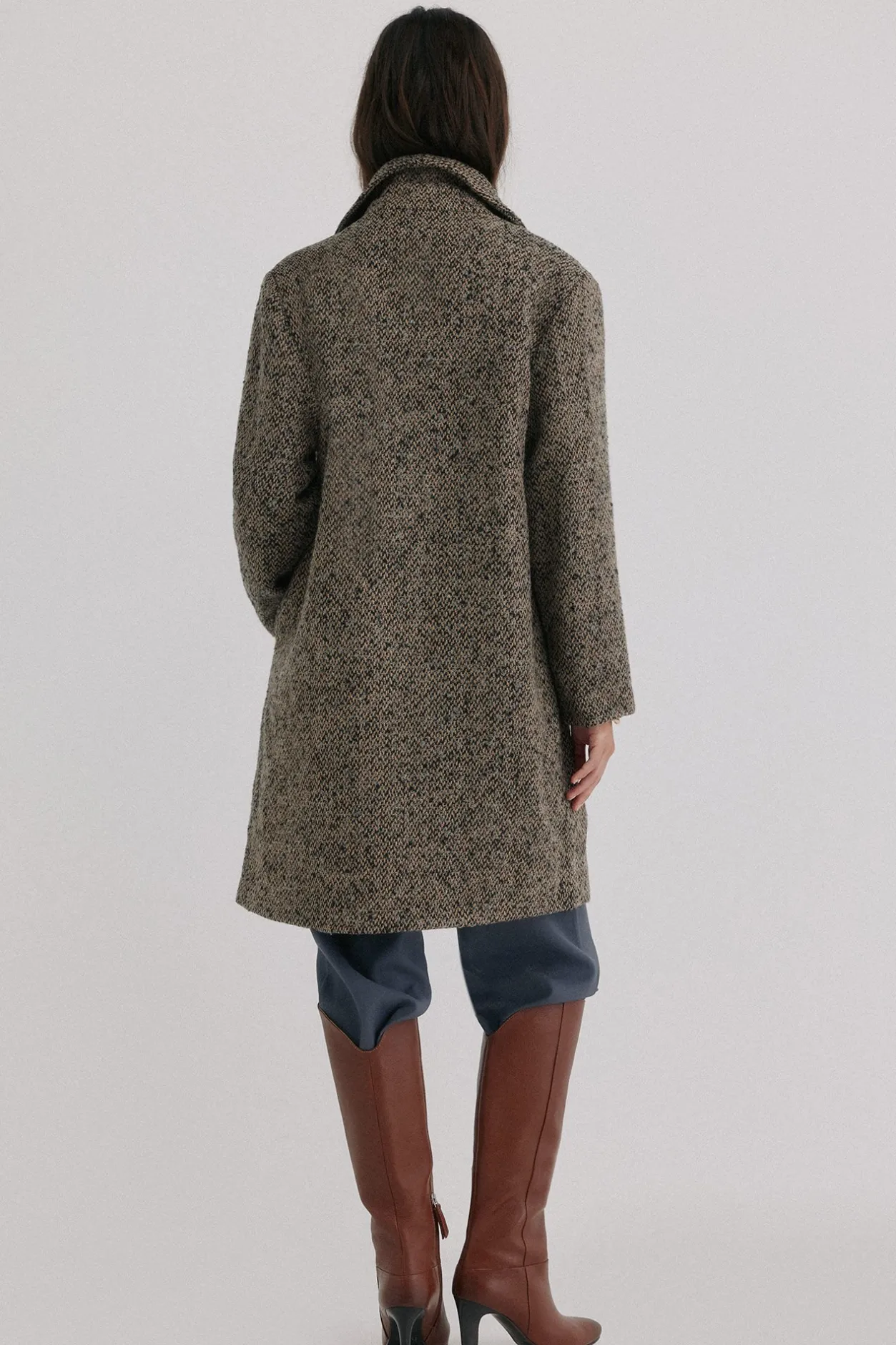 Hoss Intropia Fátima. Abrigo con solapa Marfil Best