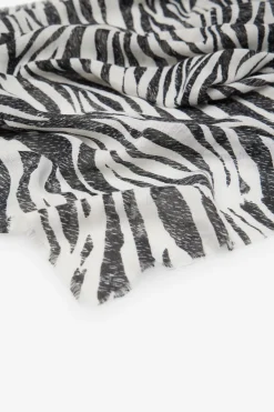 Cortefiel Fular con estampado de cebra Estampado blanco Best