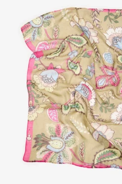 Cortefiel Fular flores Verde Clearance