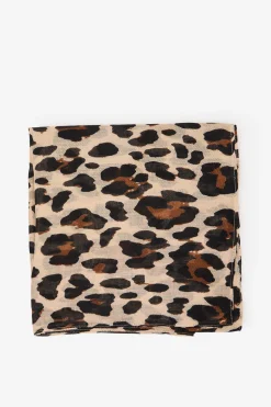 Cortefiel Fular leopardo Estampado marr&oacute;n Discount