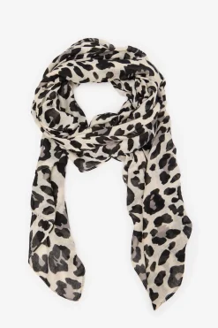 Cortefiel Fular leopardo Estampado blanco Outlet