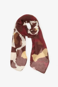 Cortefiel Fular plisado Estampado marr&oacute;n New