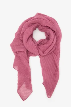 Cortefiel Fular plisado lurex Rosa Hot