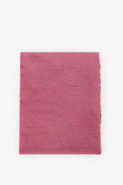 Cortefiel Fular plisado lurex Rosa Hot