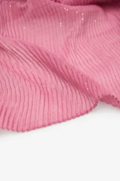 Cortefiel Fular plisado lurex Rosa Hot