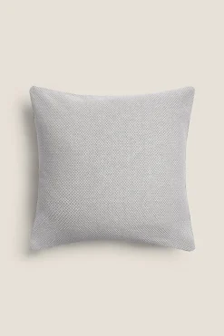 Textura Funda cojín algodón bicolor 45x45cm. gris Hot