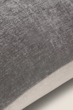 Textura Funda cojín terciopelo algodón 30x50cm. gris Sale