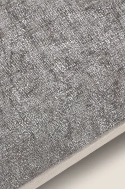 Textura Funda cojín terciopelo algodón 30x50cm. gris Sale