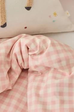 Textura Funda nordica tejida cuadros vichy rosa Sale