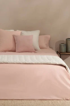 Textura Funda nórdica algodón orgánico. Cama 80-90cm. rosa Sale