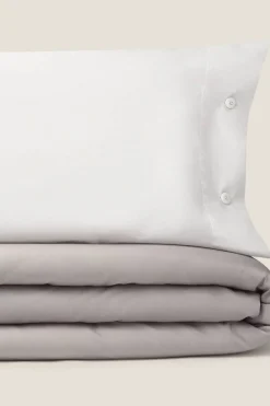 Textura Funda nórdica algodón percal reversible. Cama 180-200cm. gris Discount