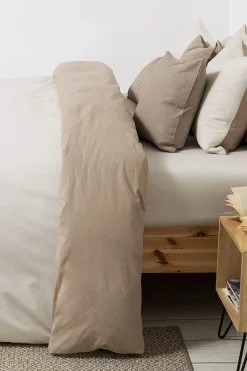 Textura Funda nórdica algodón percal reversible. Cama 150-160cm. beige