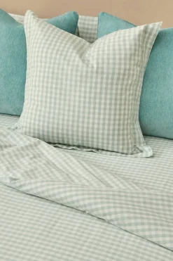 Textura Funda nórdica de cuadros vichy turquesa