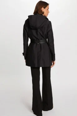 Morgan Gabardina con cuero sintético Negro Hot